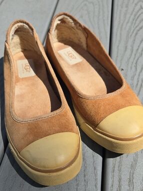 UGG Australia Neema Chestnut Suede Slip-On Sneakers - Sz 8.5.    (BOX)